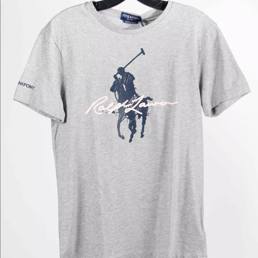 Ralph Lauren Pink Pony Gray Women's T-Shirt